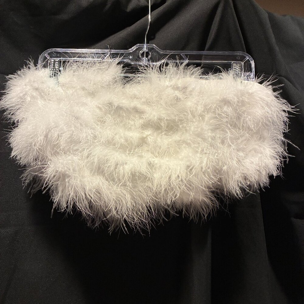 ZGMYC Sexy Feather Crop Top NWOT